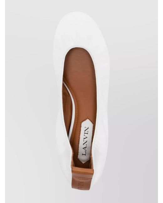 Lanvin Metallic Leather Ballerina Shoes