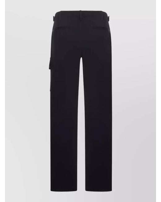 Fendi Blue Straight-Leg Gabardine Cargo Trousers for men