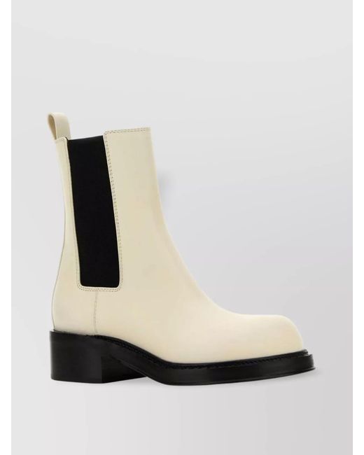 Bottega Veneta White Cliff Chelsea Boot