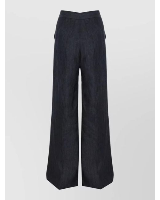 Max Mara Blue Linen Shorts