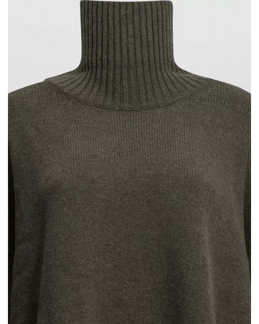 Soeur Green Merino Wool Turtleneck Sweater
