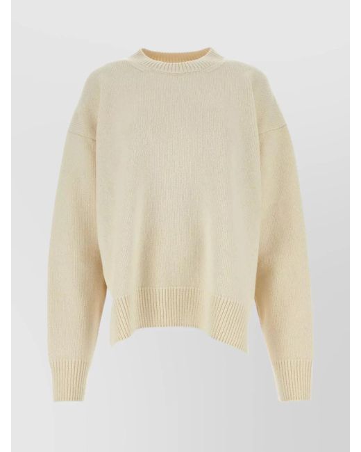 Jil Sander Natural Wool Cashmere Regular-Fit Crewneck Jumper