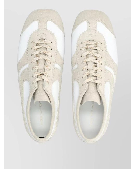 Dries Van Noten White Leather Low-Top Sneakers for men