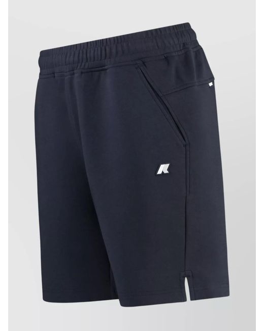 K-Way Blue Cotton Bermuda Shorts for men