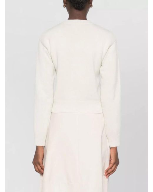 A.P.C. Natural Knit Cardigan Long Sleeves Ribbed Cuffs Hem