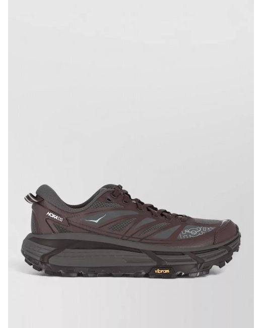 Hoka One One Gray Low Top Sneakers Mesh Panels Pull Tab