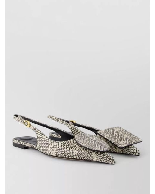 Jacquemus Natural Duelo P Slingback Leather Pumps