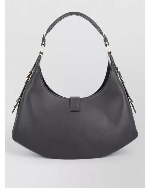 Ganni Black Kat Small Shoulder Bag Buckle Detail