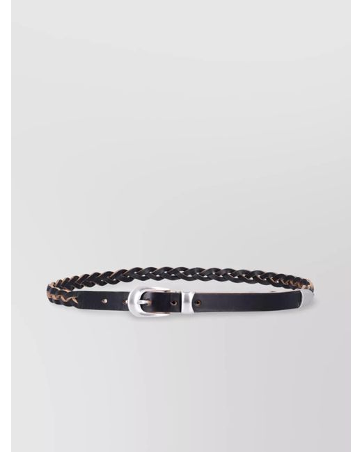Our Legacy Metallic Leather Braided Belt for men