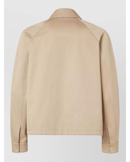 Fendi Natural Ff Logo Plaque Zip-Up Blouson for men