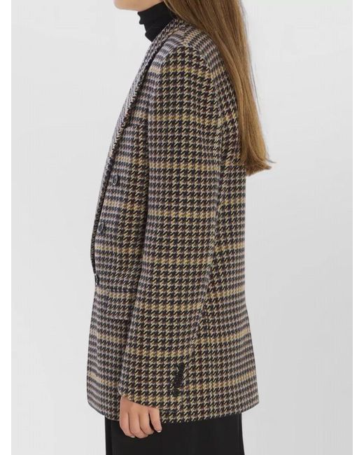 Saint Laurent Multicolor Checked Wool Jacket