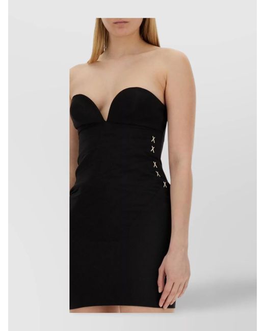 Genny Black Slim-Fit Mini Dress