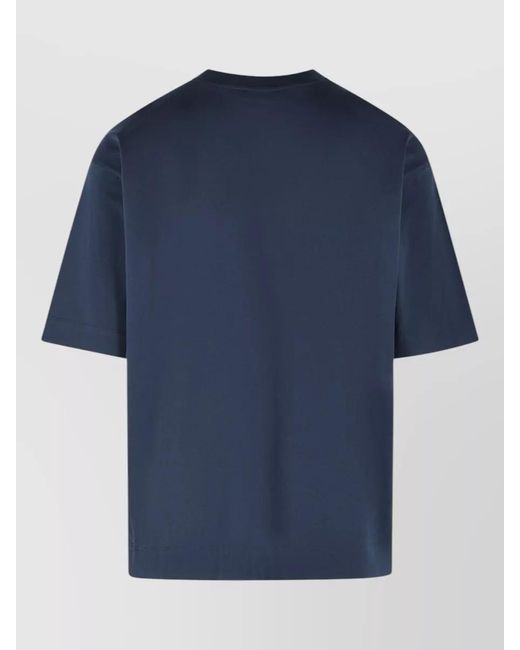 Dries Van Noten Blue Cotton Regular-Fit Short-Sleeve T-Shirt for men