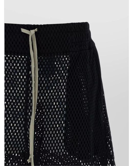 Rick Owens Black Cotton Bermuda Shorts