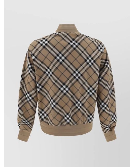 Burberry Multicolor Checked Wool Blend Bomber Jacket for men