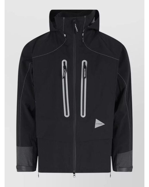 And Wander Blue Raincoat for men