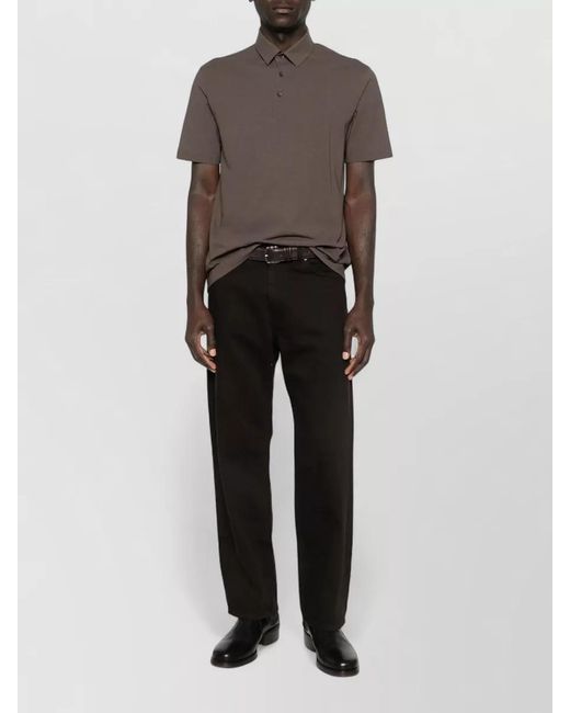 Herno Brown Cotton Polo Shirt for men