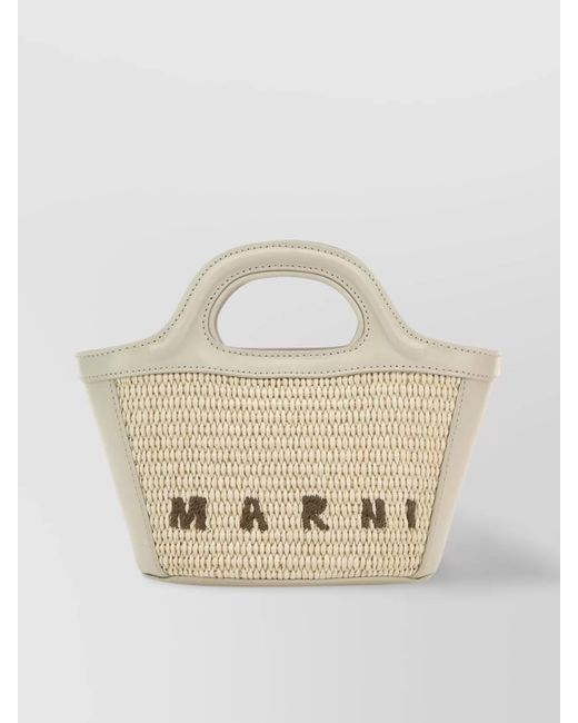 Marni White Tropicalia Micro Shoulder Bag