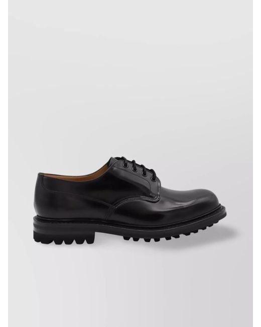 Church's Black Lace-Up Brogues Chunky Sole for men