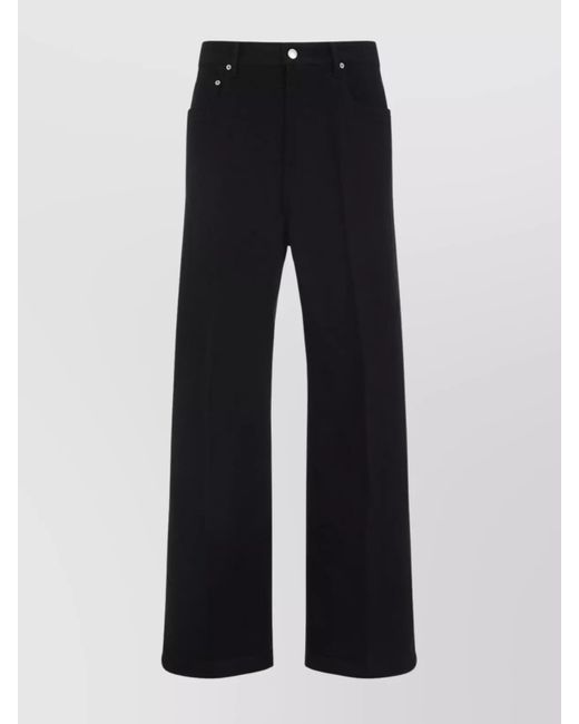 Rick Owens Black Geth Jeans Straight Wide-Leg Trousers for men