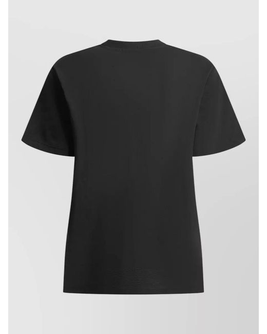 Ganni Black Organic Cotton Crew-Neck T-Shirt