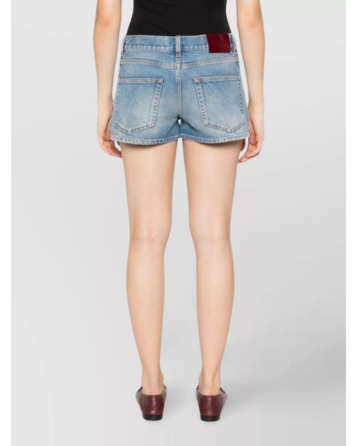 Gucci Blue Denim Short Shorts