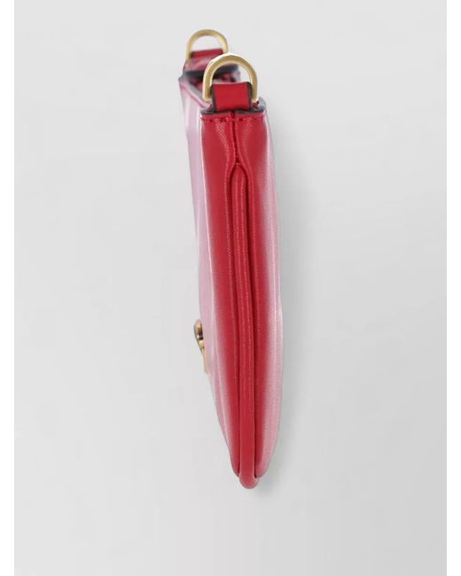 Pinko Red Chain Strap Shoulder Clutch Bag