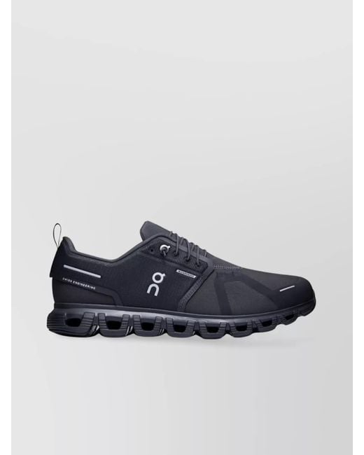 On Shoes Blue Paneled Low-Top Sneakers for men
