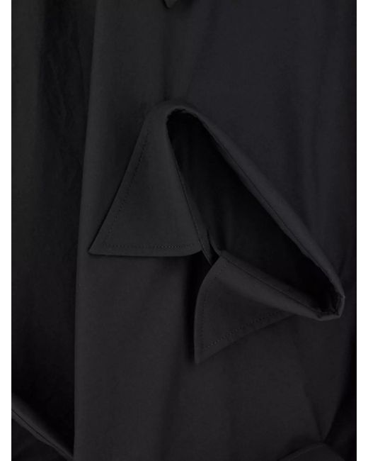 Moschino Black Stretch Cotton A-Line Skirt