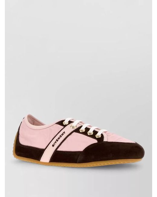 Givenchy Pink Nylon Lace-Up Sneakers