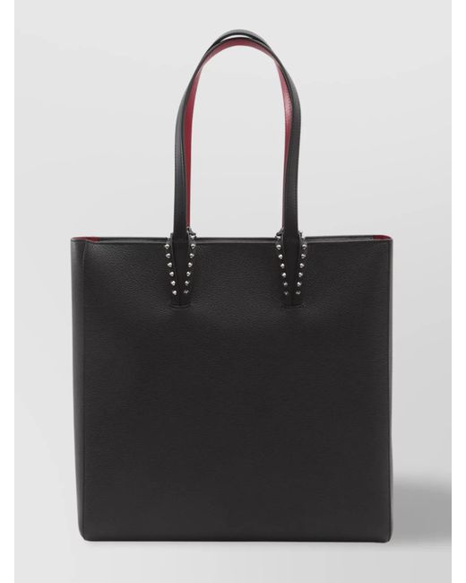 Christian Louboutin Black Grained Calf Leather Tote Bag