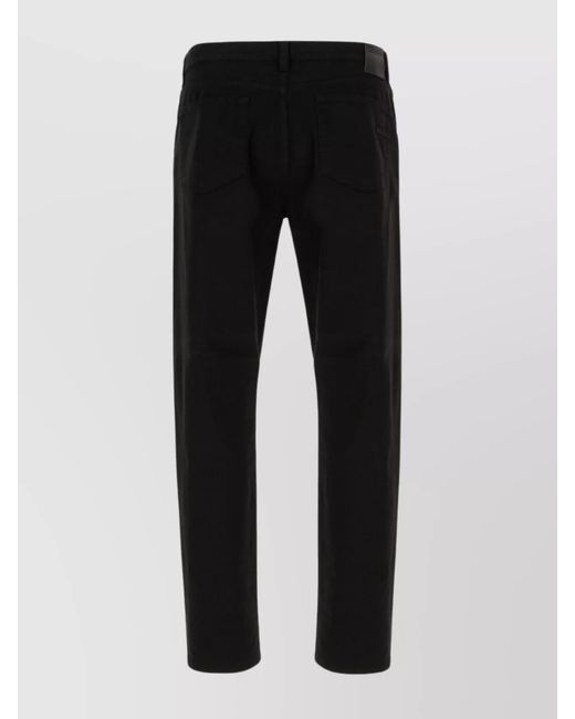Zegna Black Denim Straight-Leg Jeans for men