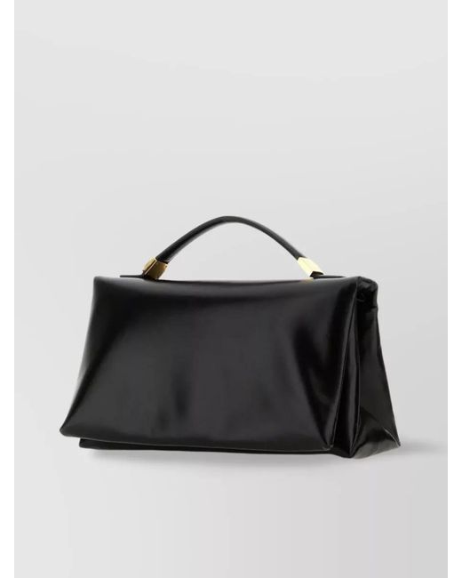 Marni Black Prisma Leather Shoulder Bag