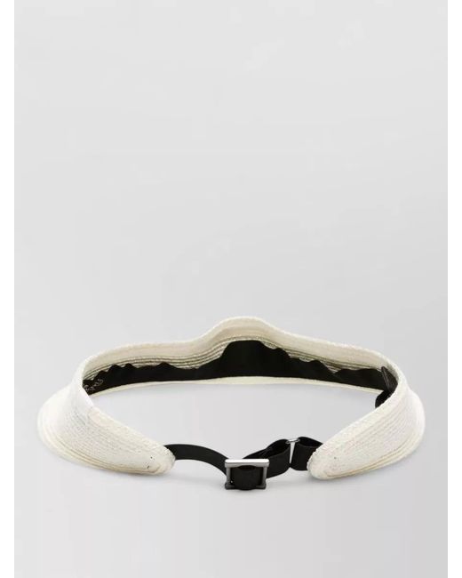 Borsalino Natural Jasmine Visor Hat Wide Brim Strap