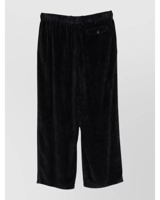 Giorgio Armani Black Straight Shorts Silk Nylon Knee Length Back Pocket for men