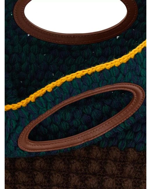 Marni Black Knot Handle Tote Bag Unique Texture