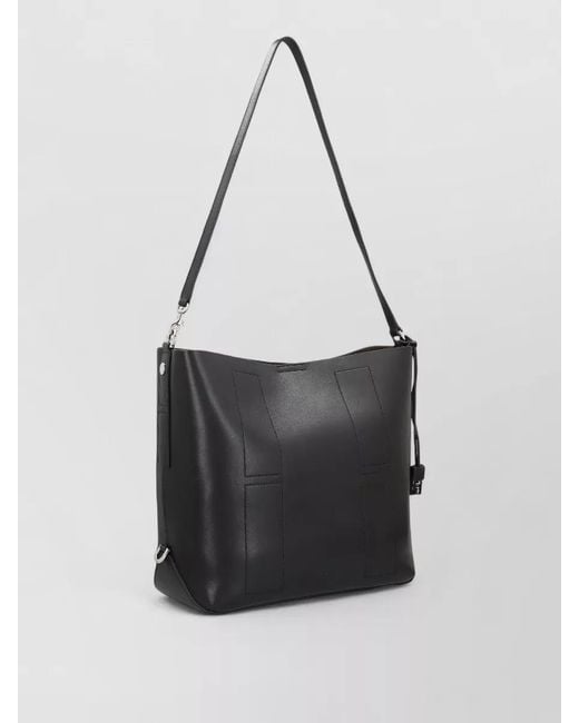 Hogan White Hocket Media Leather Hobo Tote Bag