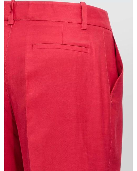 P.A.R.O.S.H. Tailored Pants Pleats Pockets Belt Loops