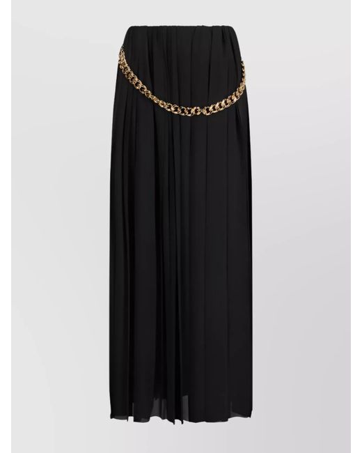 Balenciaga Black High-Rise Pleated Ankle-Length Skirt