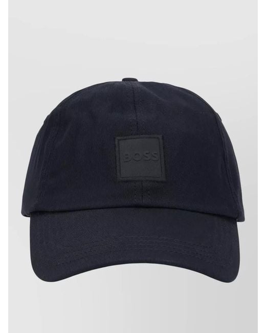 Boss Blue Cotton Baseball Cap for men