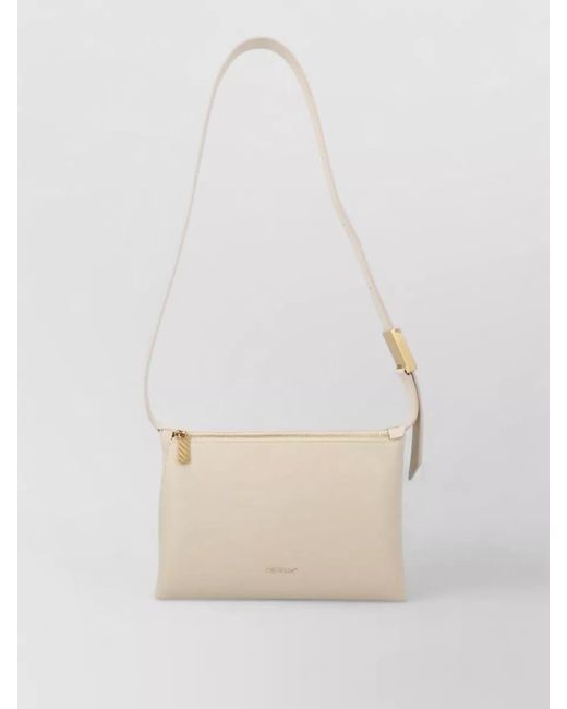 Off-White c/o Virgil Abloh White Crossbody Bag Adjustable Strap Tone Hardware