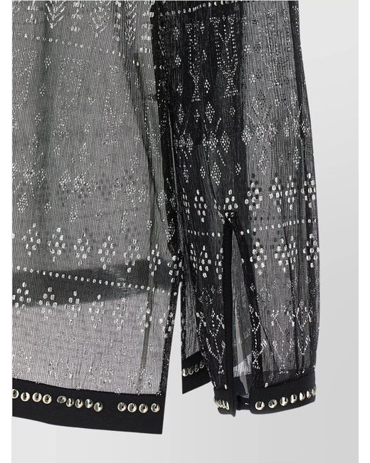 Isabel Marant Gray Metallic Nickie Blouse