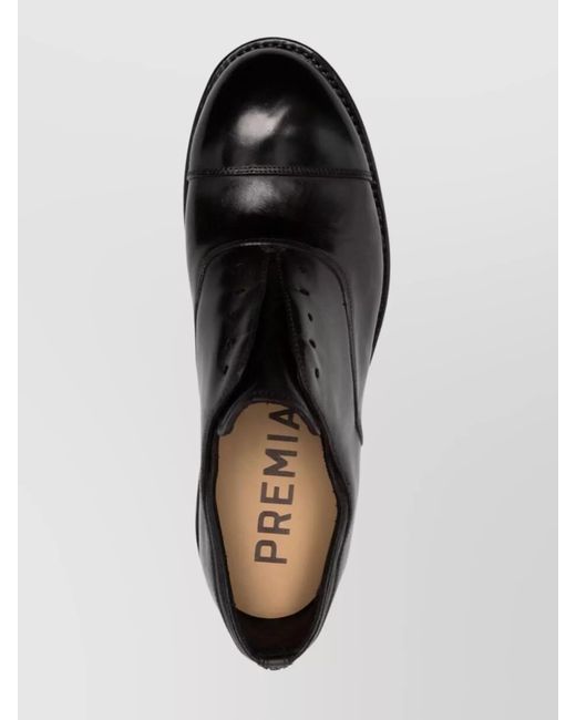 Premiata Black Horse Leather Derby Shoes for men