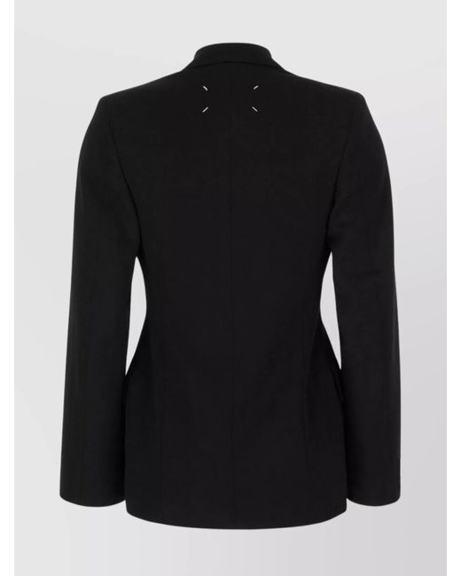 Maison Margiela Black Wool Double-Breasted Blazer
