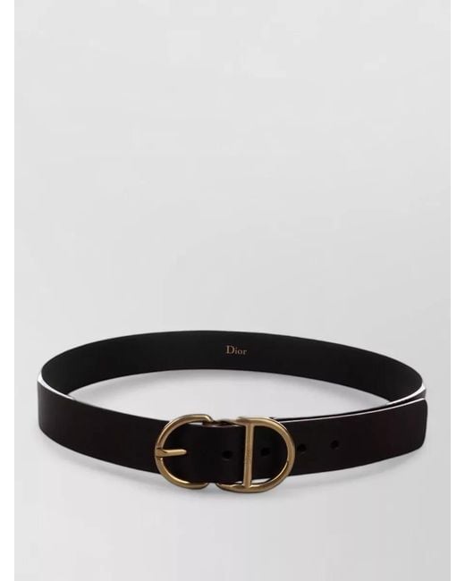 Dior Black Belt Adjustable Length Slim Straight Shape for men