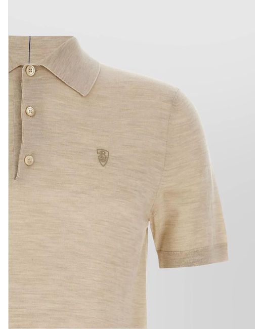 Burberry Natural Wool Polo Shirt for men