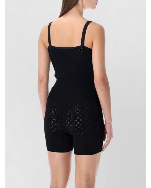 J.W. Anderson Black Pointelle Knit Bow Camisole Top