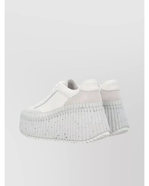 Chloé White Nama Double Sole Sneakers