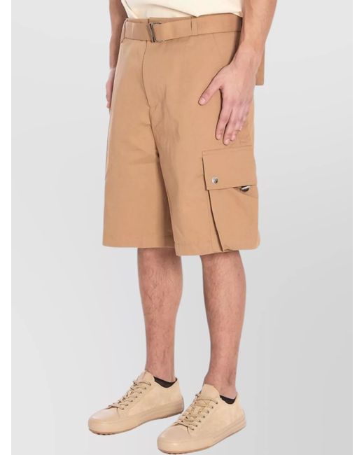 Jacquemus Natural Belt Loops Cargo Pocket Shorts for men