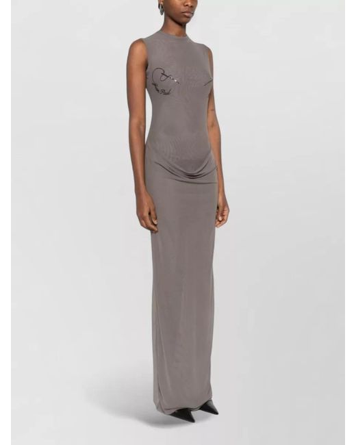 Jean Paul Gaultier Gray Maxi Dress